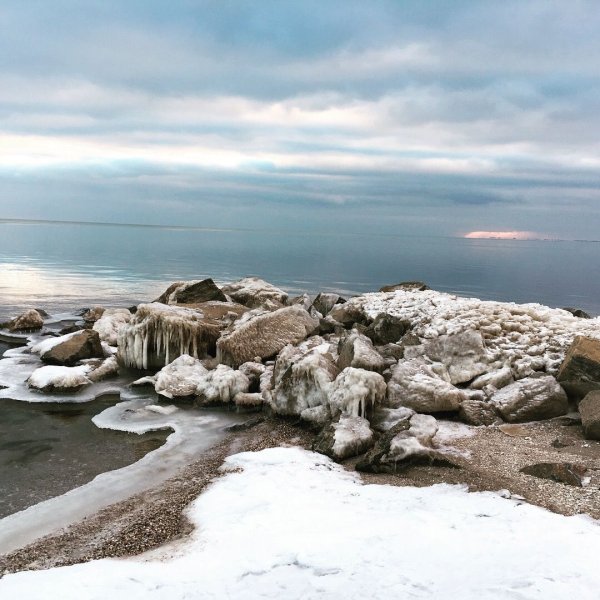 Замёршое Азовское море