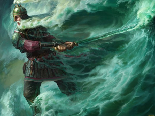 Воин в море