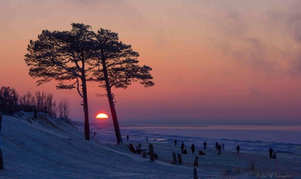 Северодвинск остров Ягры зима