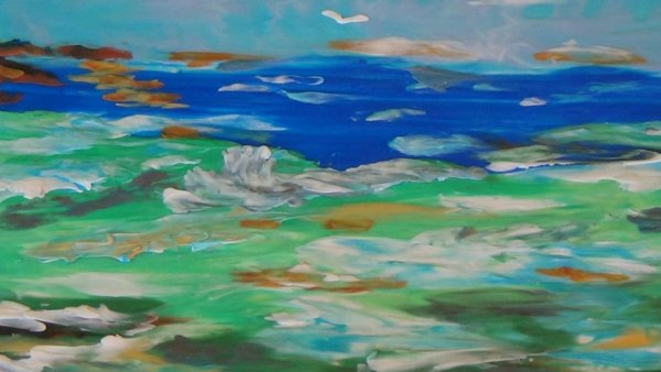 Пластилиновая живопись море