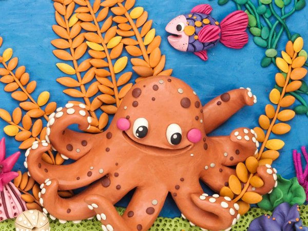 Лепка пластилинография