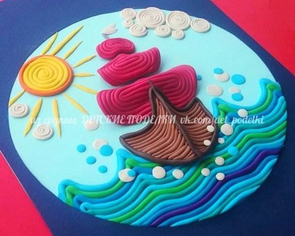 Алые паруса пластилинография