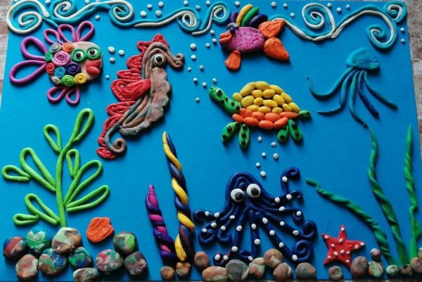 Морские обитатели из пластилина