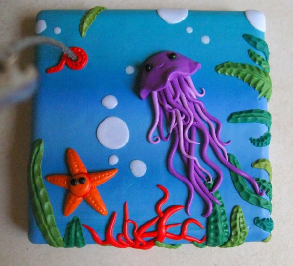 Пластилинография для детей Морское дно