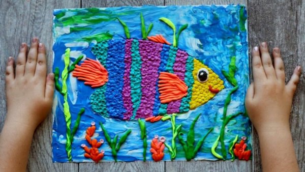 Пластилинография для детей