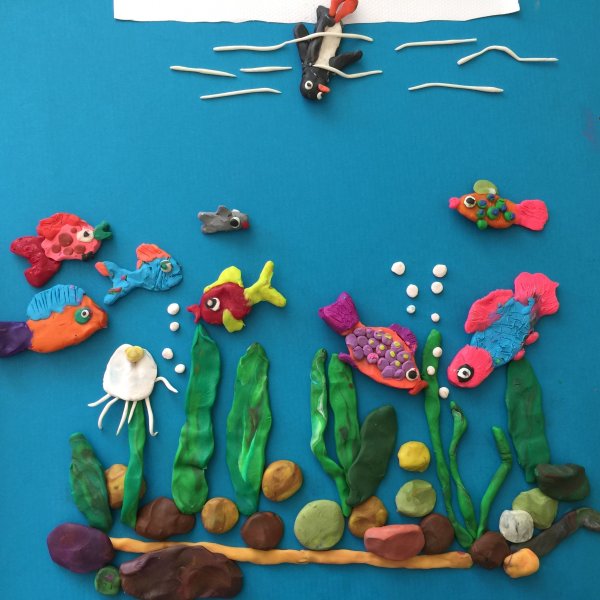 Пластилинография морские обитатели