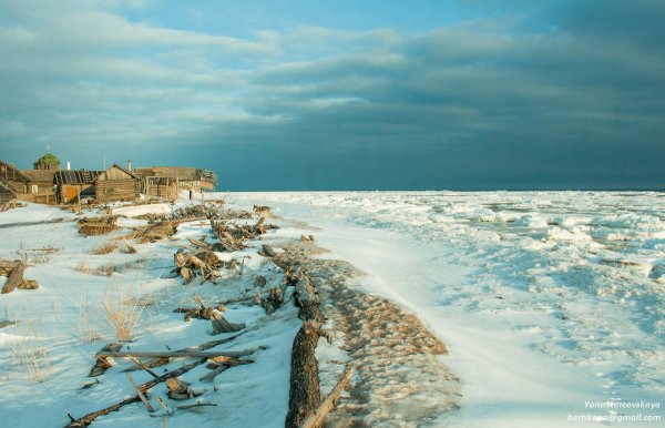 Северодвинск берег белого моря зима