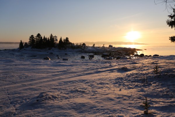 Белое море Архангельск зимой