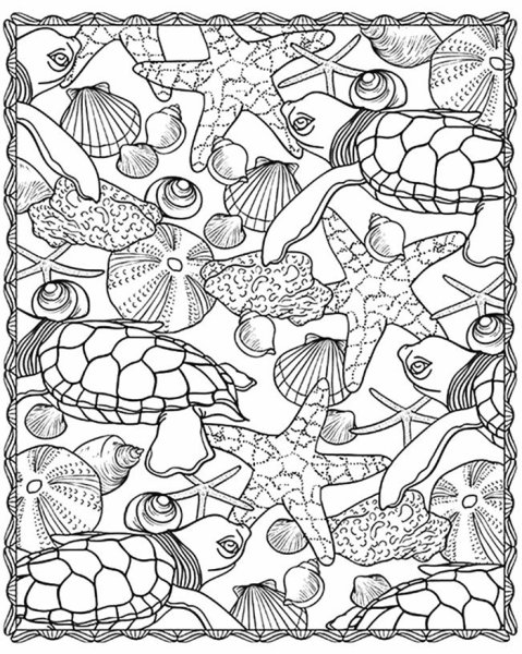 Раскраски морские узоры