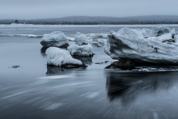 Зимний закат на море