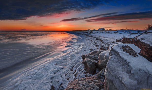 Белое море лед