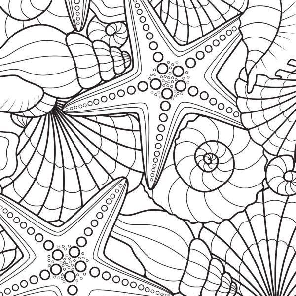 Раскраска антистресс подводный мир