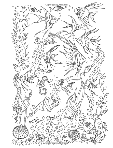 Раскраски морские для взрослых