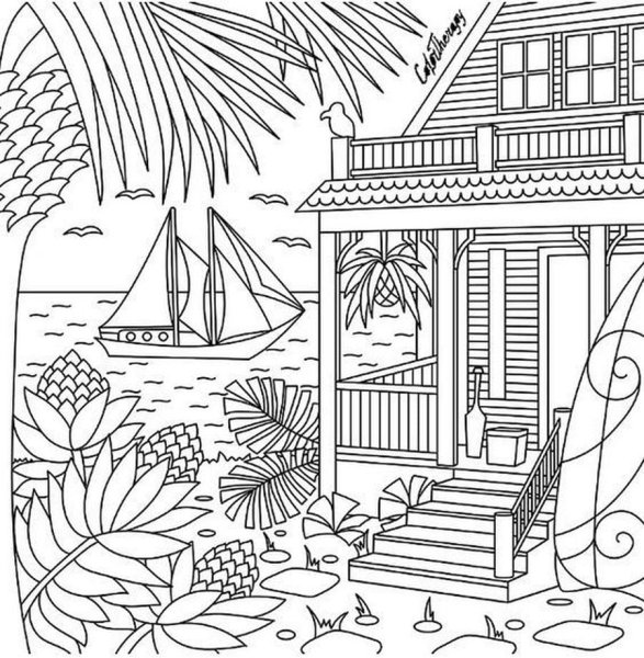 Мандала рыбы для раскрашивания