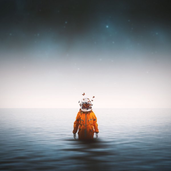 Космонавт арт Минимализм
