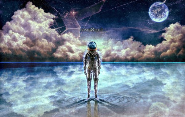 Человек в космосе арт