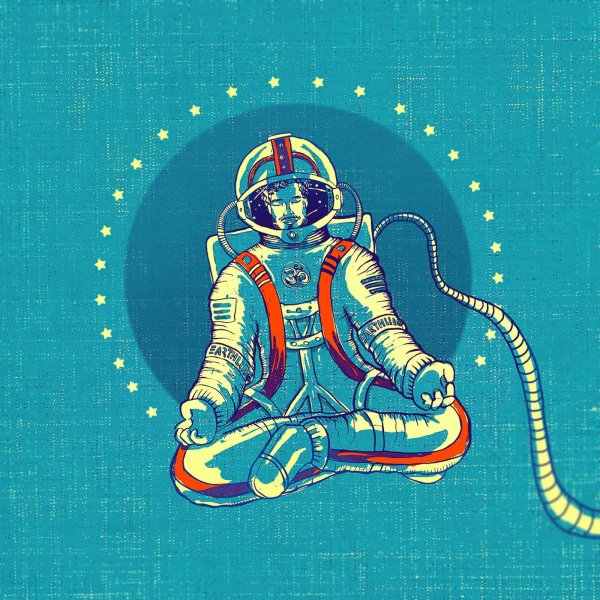 Одинокий космонавт в космосе