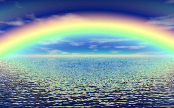 Радуга на море