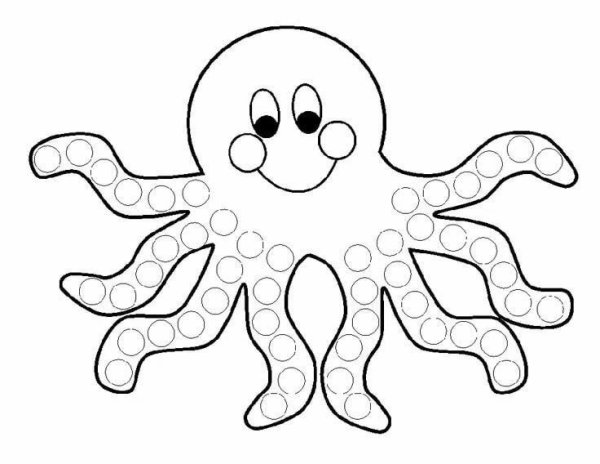 Раскраска осьминог