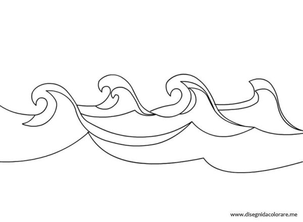 Волны раскраска