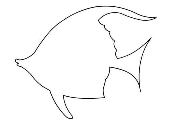 Трафарет рыбки для вырезания