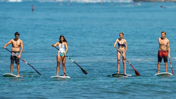 Сапборд девушка