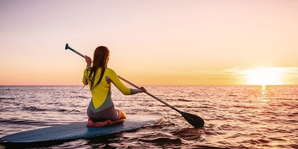 САП борд на озере