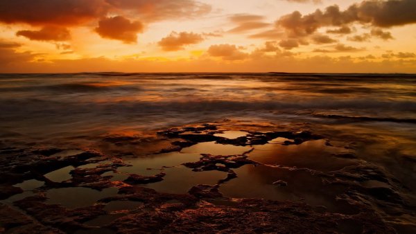 Закат в коричневых тонах