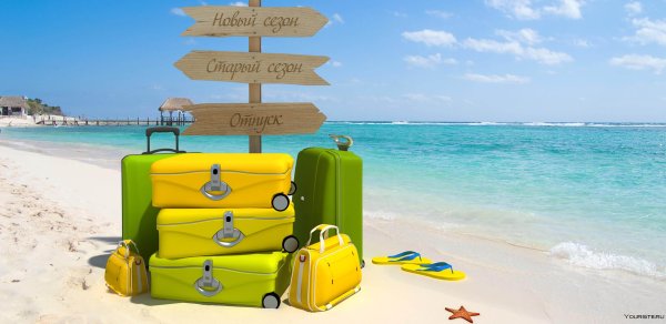 Чемодан на берегу моря