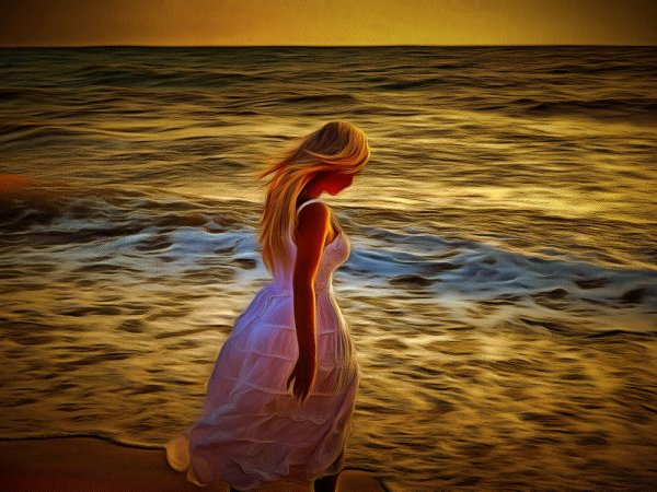 Девушка на пляже