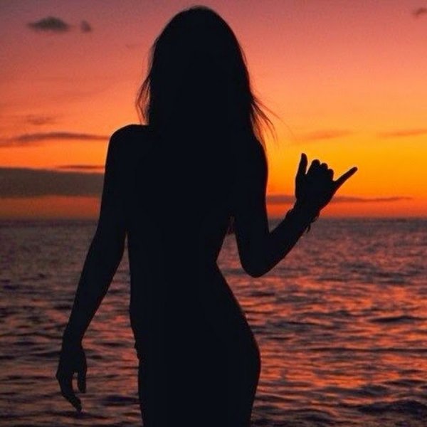 Девушка море вечер