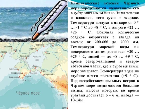 Климат побережья черного моря