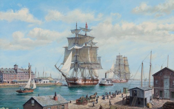 Roy Cross художник парусники