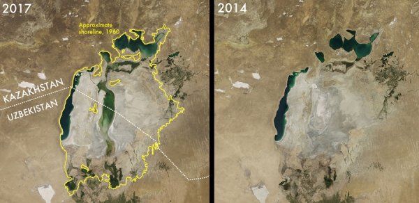 Аральское море карта 2018