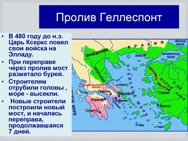 Ксеркс приказал высечь море