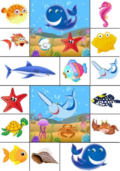 Обитатели океанов для детей