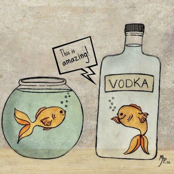 Водка рисунок смешной