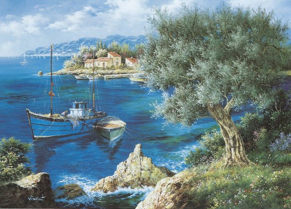 Пейзаж Прованс море