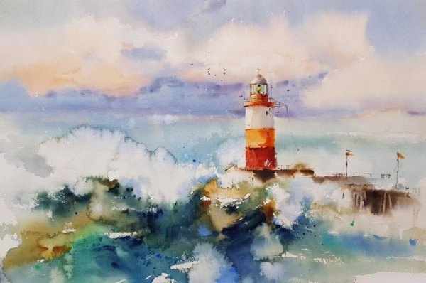 Бланка Альварес море акварели