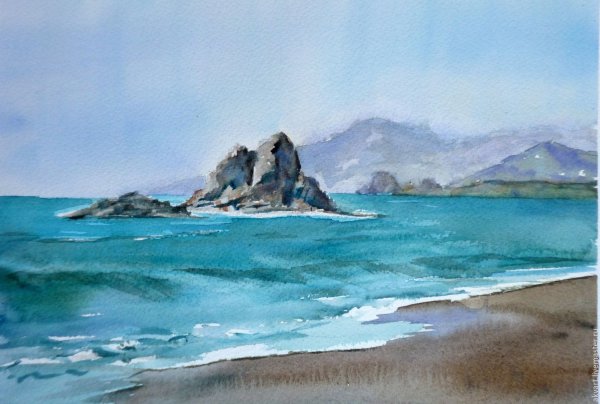 Море акварелью