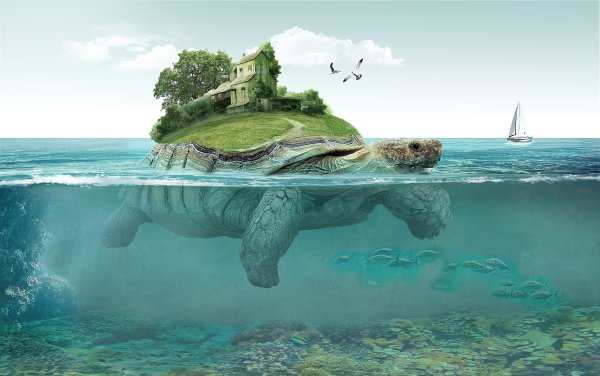 Корабль в море