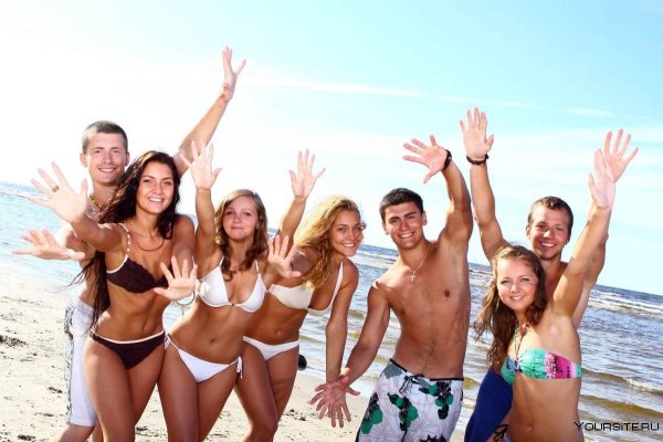 Люди на пляже