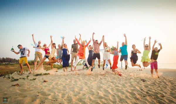 Лето молодежь пляж