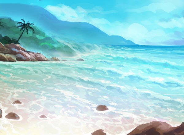 Пляж рисунок