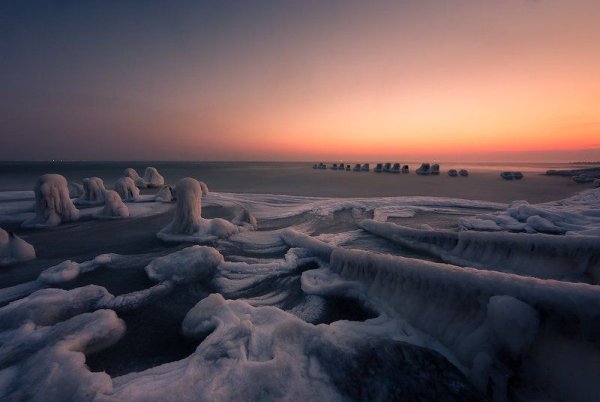 Замерзжие Азовское море