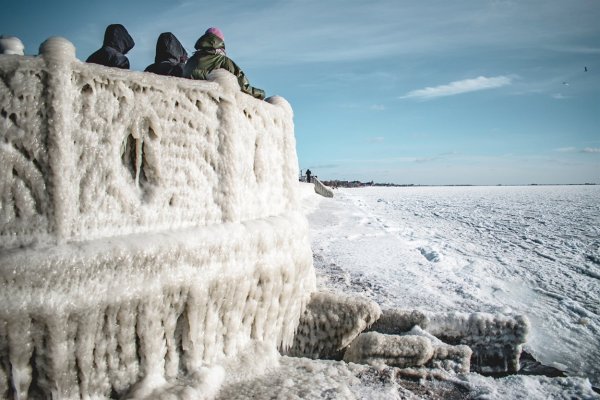 Замерзшее море в Одессе