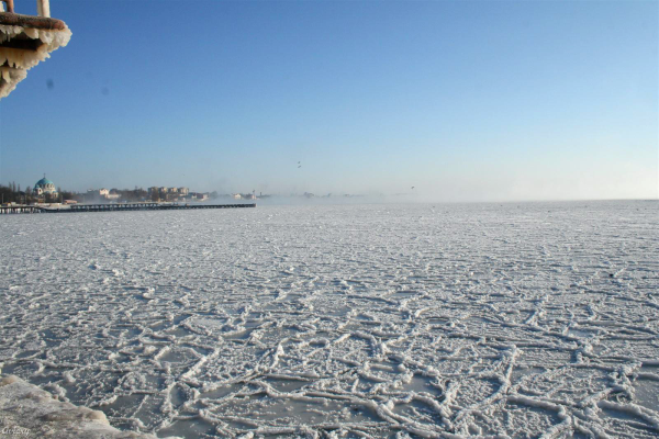 Евпатория 2012 замерзшее море