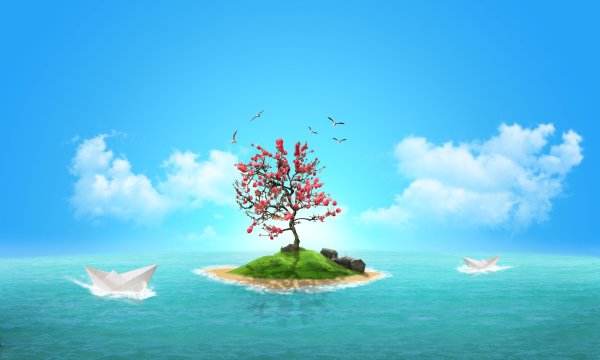 Пляж море песок