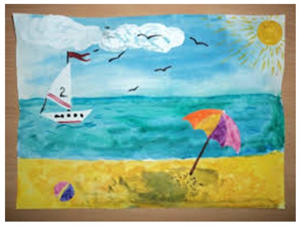 Детский рисунок на тему море
