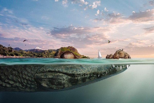 Креативный рабочий стол море